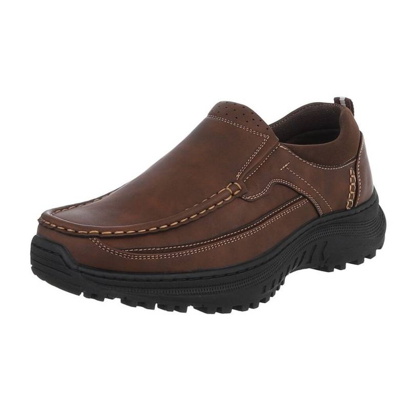 Coolwalk Herrenschuh – Bequemer Slip-On für Freizeit und Alltag Slipper (90625164) Flach Slipper in Braun von Coolwalk