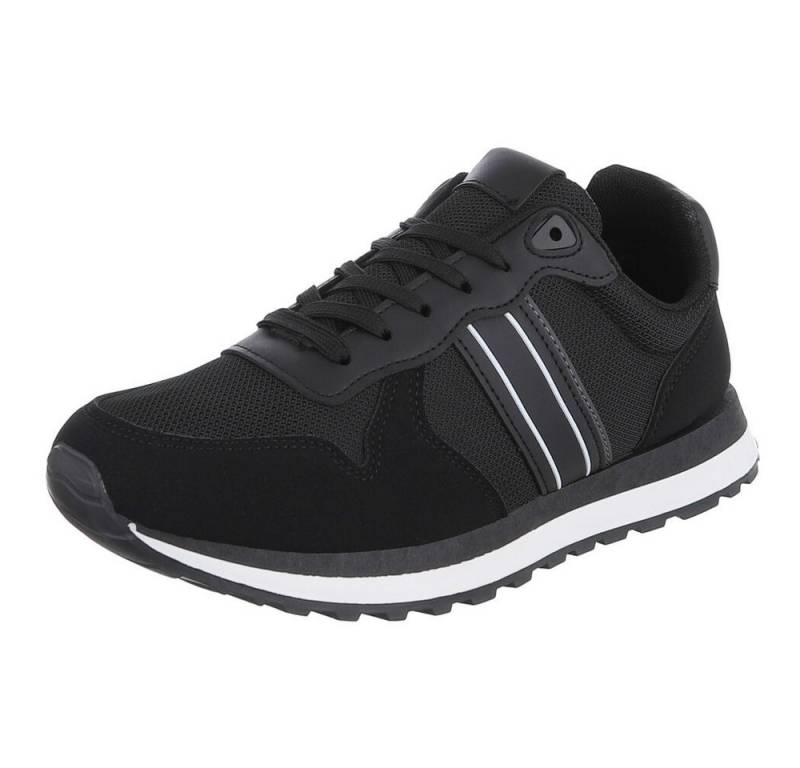Coolwalk Moderne Herrensneaker mit atmungsaktivem Material Sneaker (90625208) Flach Sneakers in Schwarz von Coolwalk