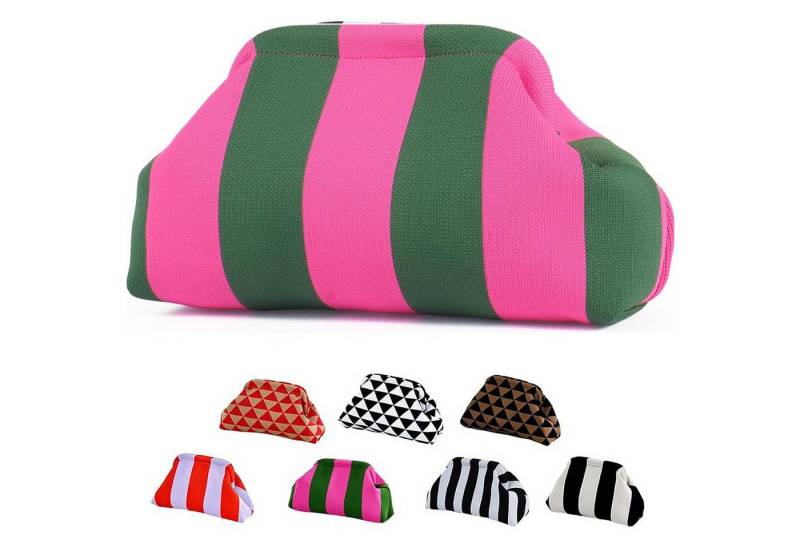 Coonoor Abendtasche Damen Dumpling Clutch, bunte Wolken-Abendtasche, Streifen-Handtasche, Damen-Abendtasche von Coonoor