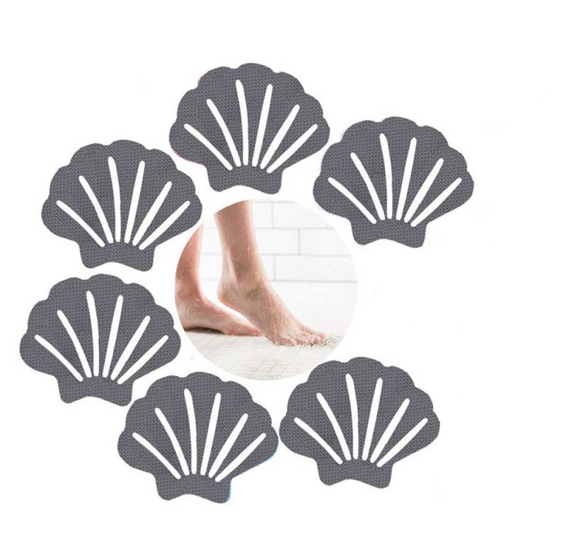 Coonoor Antirutsch-Aufkleber Selbstklebende Sicherheitsaufkleber in Muschelform, B: 7 cm, L: 9 cm, 12-tlg., für rutschige Flächen und Treppen - für Badewanne und Dusche von Coonoor