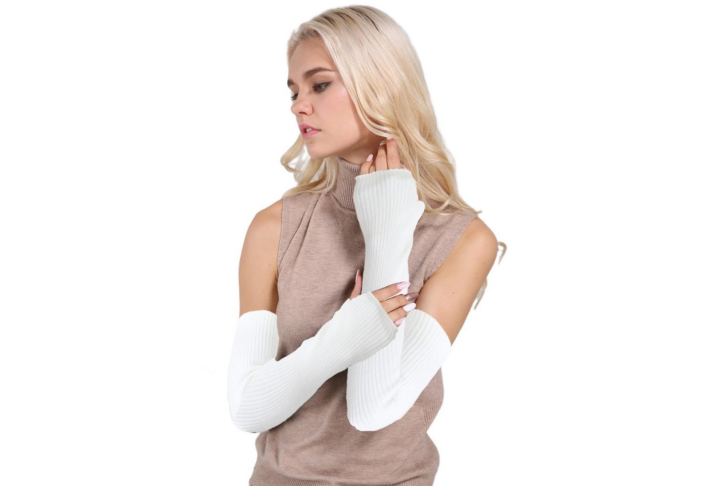 Coonoor Armstulpen Unisex Winter Stricken Handschuh Daumenloch Fäustling Armwärmer von Coonoor