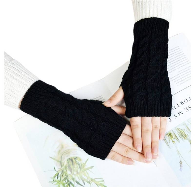 Coonoor Armstulpen Winter Fingerlose Handschuhe Unisex Warm Weiche Strickhandschuhe von Coonoor