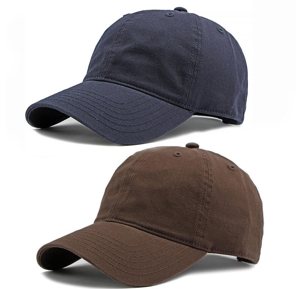 Coonoor Baseball Cap 2 Stück Baseball Cap Baumwolle, Unisex Baseballkappe Herren Damen Verstellbar Einheitsgröße,Leicht & Atmungsaktiv, Sport Freizeit von Coonoor