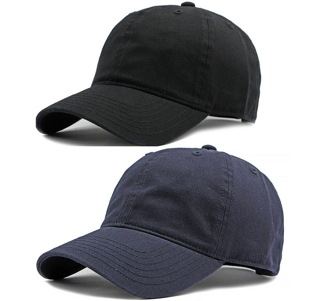 Coonoor Baseball Cap 2 Stück Baseball Cap Baumwolle, Unisex Baseballkappe Herren Damen Verstellbar Einheitsgröße,Leicht & Atmungsaktiv, Sport Freizeit von Coonoor