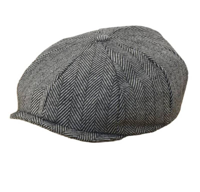 Coonoor Baskenmütze Schiebermuetze Herren 8 Panel Peaky Fischgräten Tweed Retro Schiebermütze Schlägermütze Gatsby Cap von Coonoor