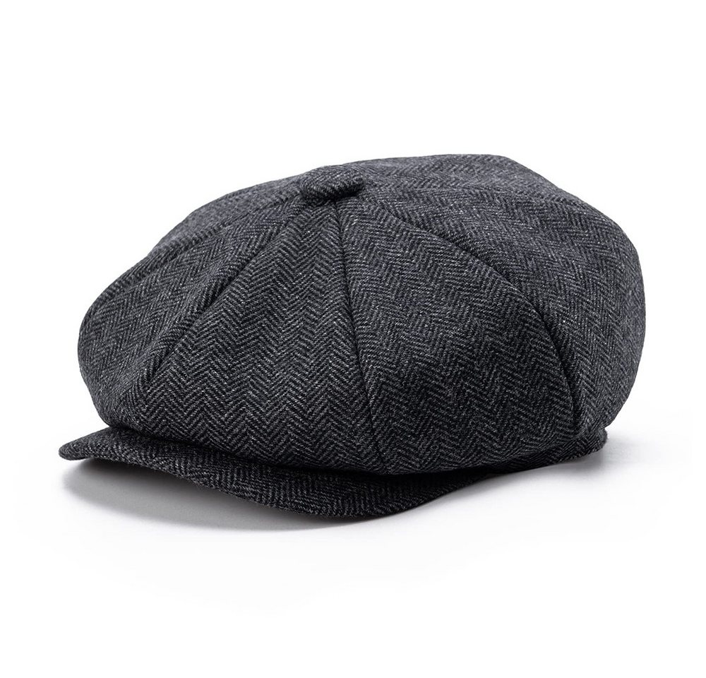 Coonoor Baskenmütze Schiebermuetze Herren 8 Panel Peaky Fischgräten Tweed Retro Schiebermütze Schlägermütze Gatsby Cap von Coonoor
