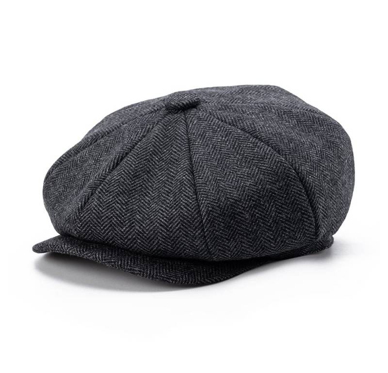 Coonoor Baskenmütze Schiebermuetze Herren 8 Panel Peaky Fischgräten Tweed Retro Schiebermütze Schlägermütze Gatsby Cap von Coonoor