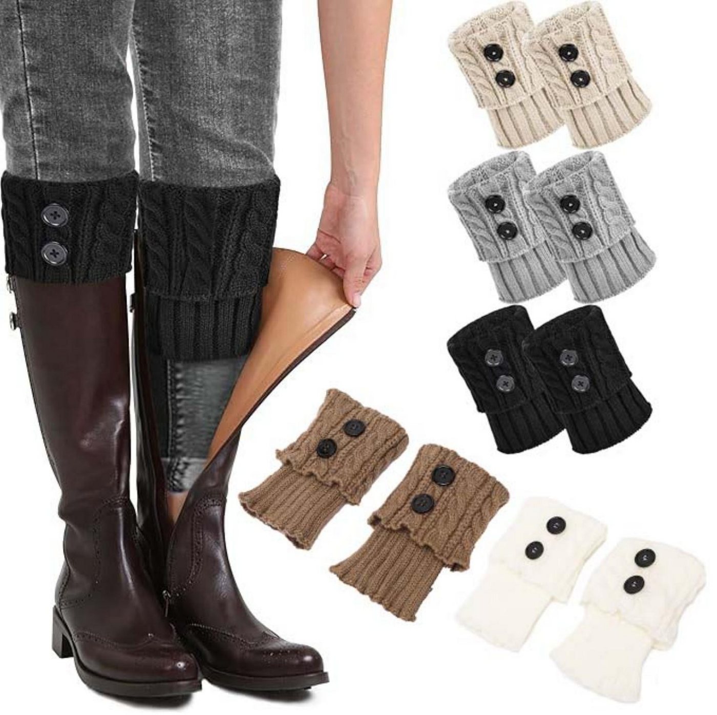 Coonoor Beinstulpen Damen Gestrickte Leg Warmers Warme Winter Beinstulpen von Coonoor