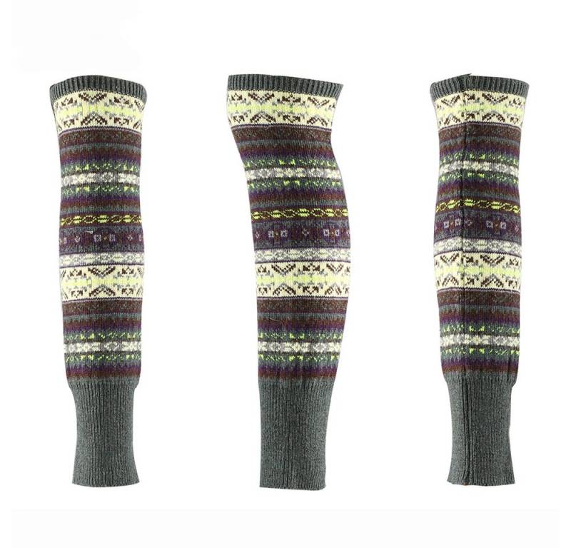 Coonoor Beinstulpen Damen Lange Winter Legwarmer Gestrickt Verdicken Beinwärmer (Böhmischer Stil Beinstulpen) Overknee Strümpfe Tanzen Strumpf Knit Crochet Socken Weihnachtsstrumpf von Coonoor