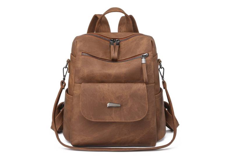 Coonoor Cityrucksack Unisex Rucksack Wasserdicht Anti-Diebstahl Leichtgewicht PU Reisen, Mehrzweck Cabrio Geldbörse Umhängetasche Handtasche Rucksack von Coonoor