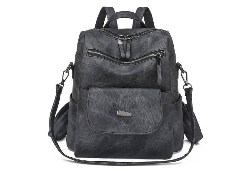 Coonoor Cityrucksack Unisex Rucksack Wasserdicht Anti-Diebstahl Leichtgewicht PU Reisen, Mehrzweck Cabrio Geldbörse Umhängetasche Handtasche Rucksack von Coonoor