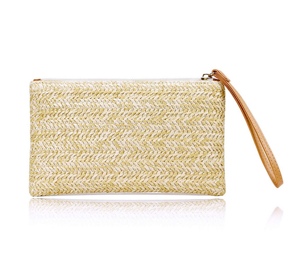 Coonoor Clutch Bohemian Clutch Stroh, Damen Strandtasche Stroh, Straw Clutch von Coonoor
