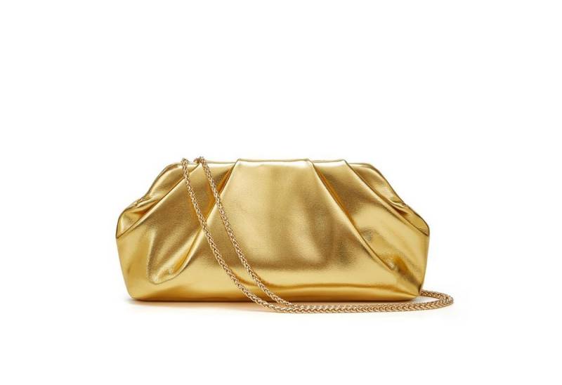 Coonoor Clutch Damen, Elegante, plissierte Abendtasche aus weichem Kunstleder, mit abnehmbarer Kette, ideal für Hochzeiten & Partys von Coonoor