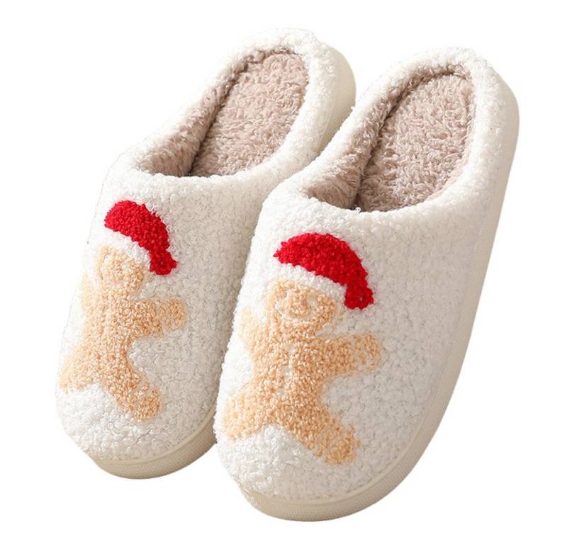 Coonoor Damen Herren Weihnachten Hausschuhe Bequeme Warme Pantoffeln Plüsch Hausschuhe Weicher Plüsch Trendiger Slipper drinnen und draußen von Coonoor