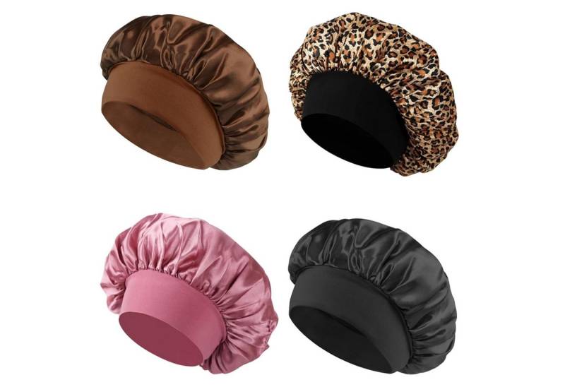 Coonoor Duschhaube 2/4 Stück Haarhaube Bonnet Verstellbarem Schlafhaube für Damen Herren von Coonoor