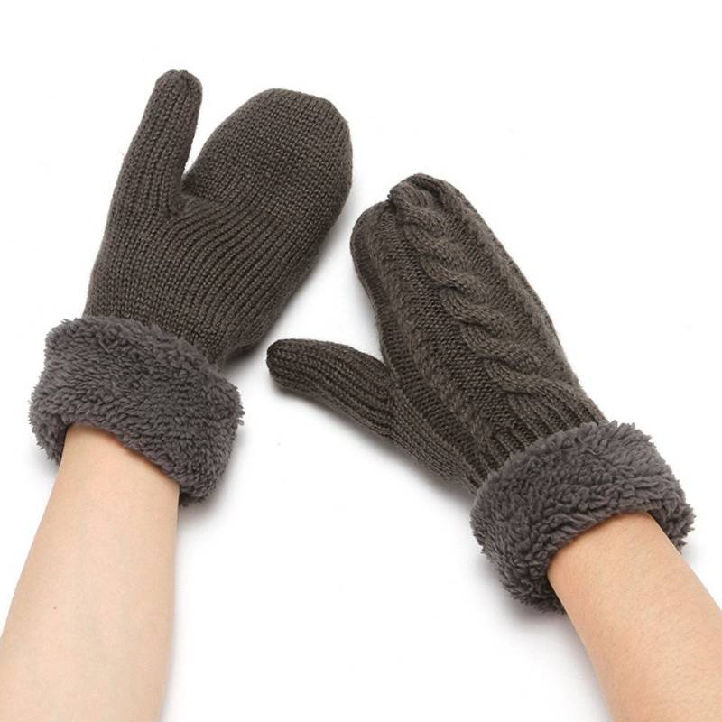 Coonoor Fäustlinge Praktische Winter Fleecehandschuhe Handschuhe Strickhandschuhe Einfarbig Winterhandschuhe Sporthandschuhe von Coonoor