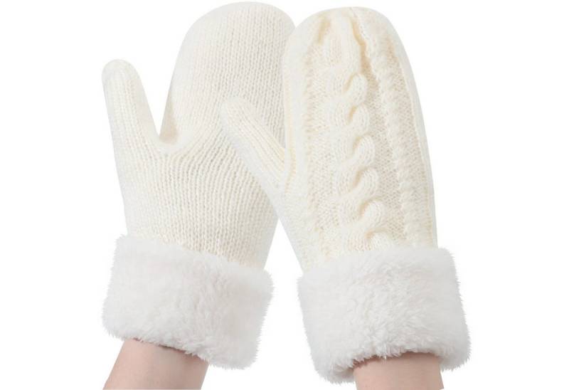 Coonoor Fäustlinge Praktische Winter Fleecehandschuhe Handschuhe Strickhandschuhe Einfarbig Winterhandschuhe Sporthandschuhe von Coonoor