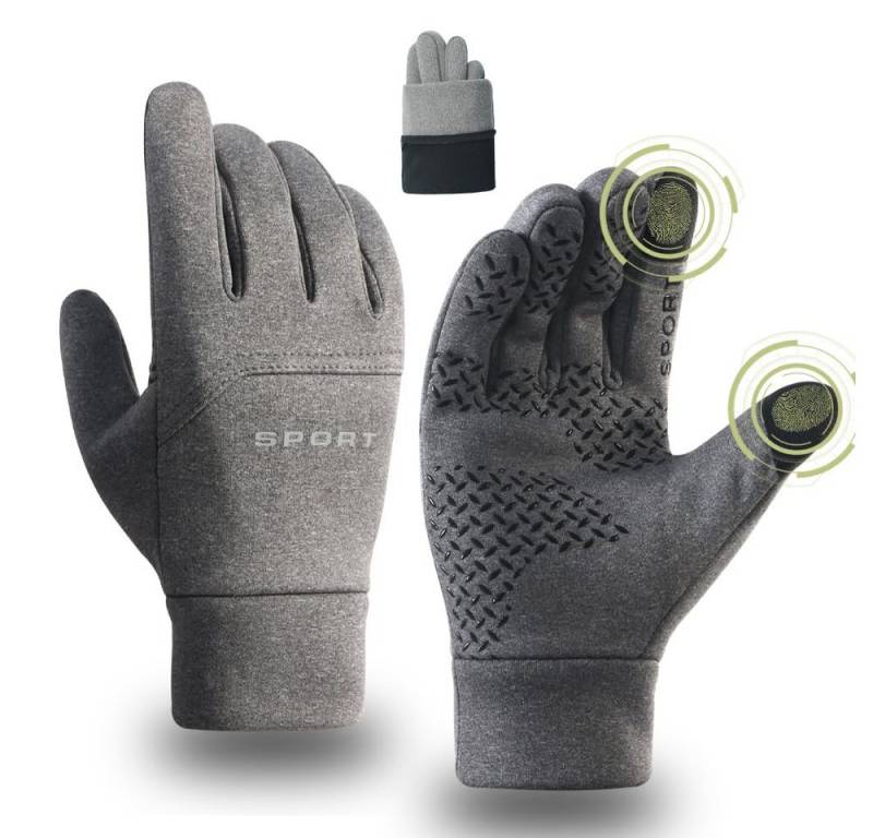 Coonoor Fahrradhandschuhe Damen Herren Warme Winterhandschuhe wasserdichte Fleecehandschuhe Touchscreenhandschuhe Winddichte Laufhandschuhe rutschfeste von Coonoor
