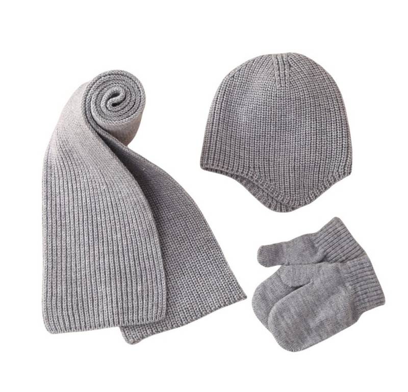 Coonoor Filzhut Kinder Wintermütze Schal Handschuhe Mädchen Set von Coonoor