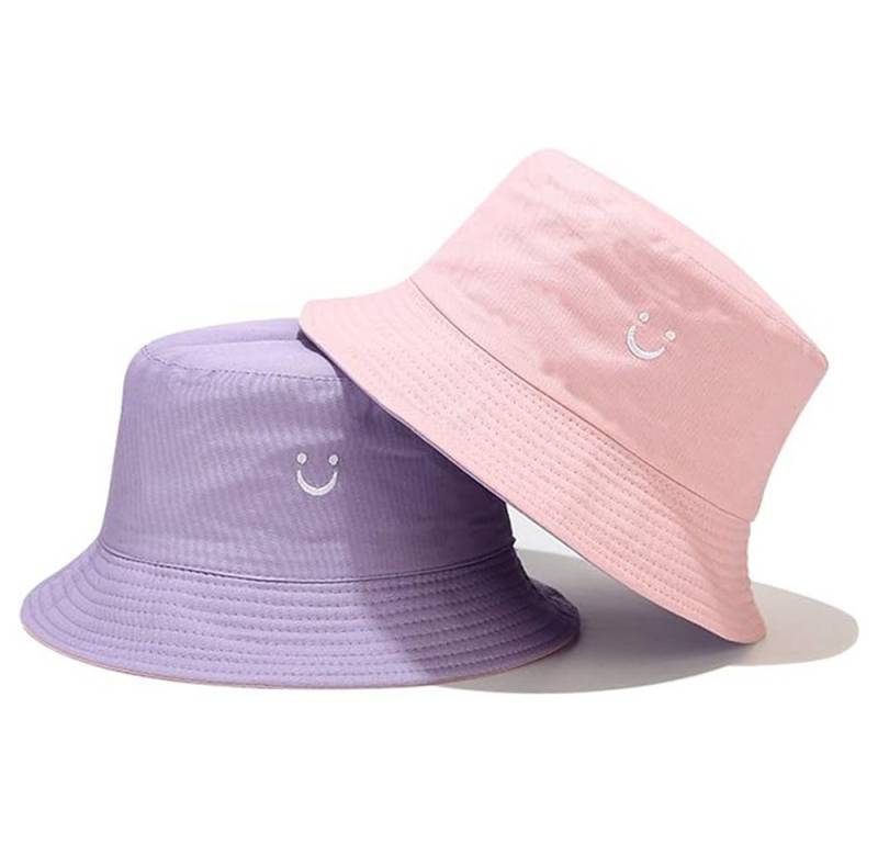 Coonoor Fischerhut Beidseitigem Bucket Hat Smile Unisex Sonnenhüte Sommerhut von Coonoor