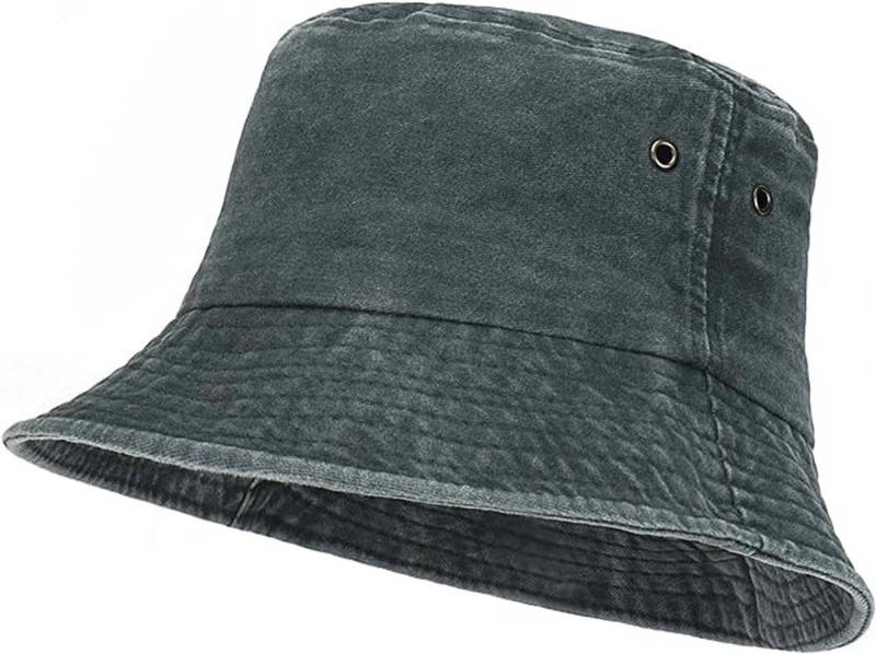 Coonoor Fischerhut Breite Krempe Washed Denim Baumwolle Outdoor Sonnenhut von Coonoor