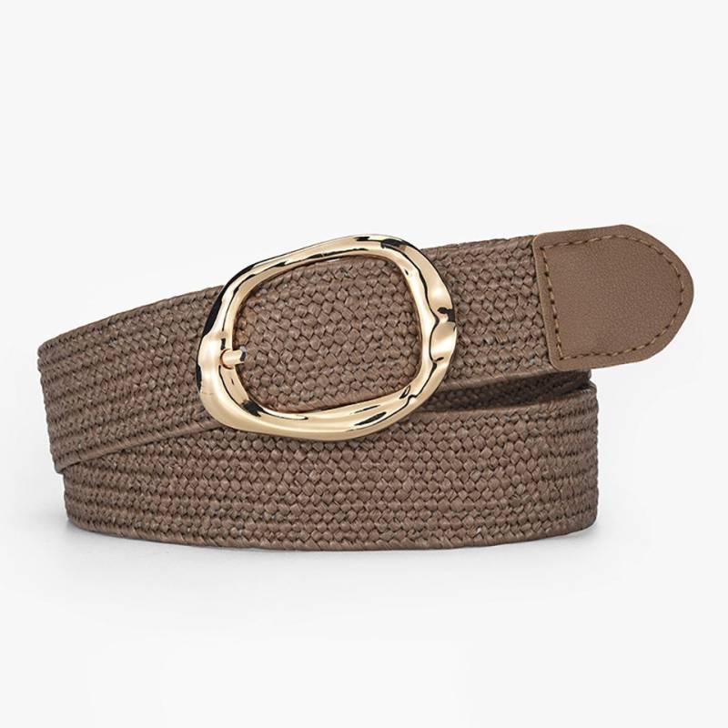 Coonoor Flechtgürtel Stroh Gewebte Elastische Taillengürtel für Damen Boho Frauen Geflochtener Rattan Breiter Gürtel Stretch Taillengürtel von Coonoor