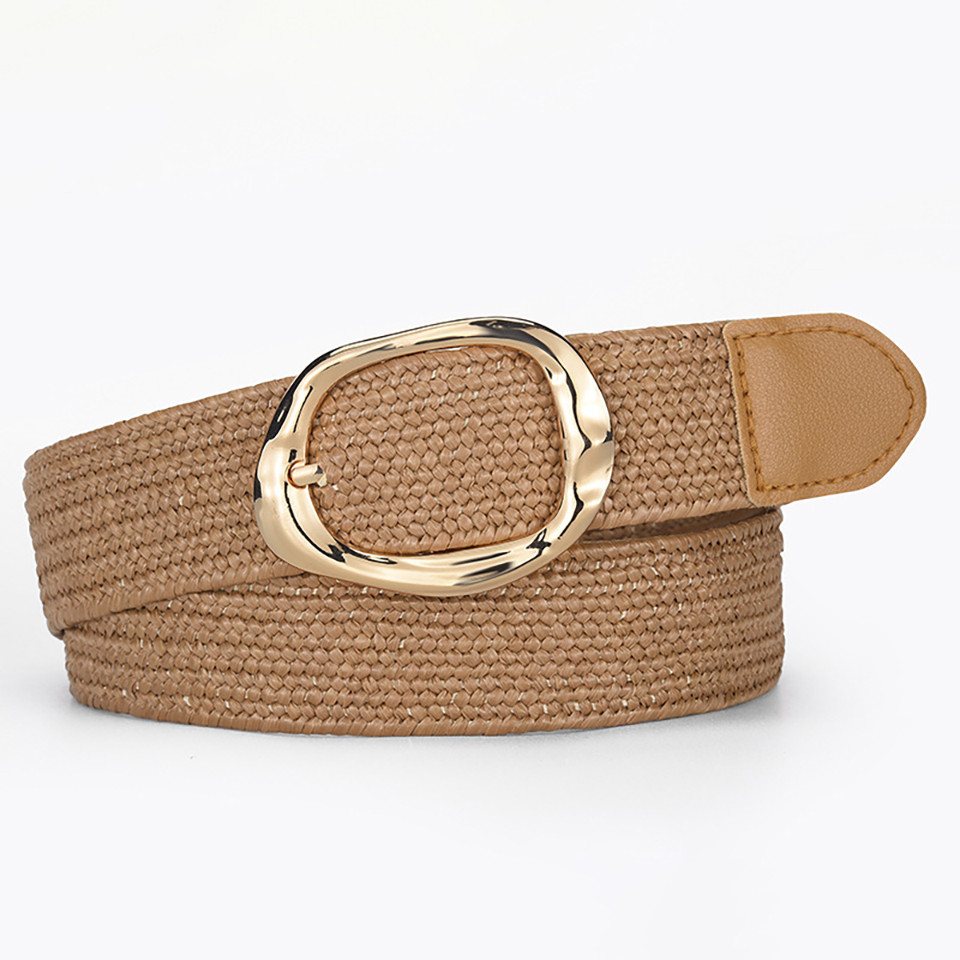 Coonoor Flechtgürtel Stroh Gewebte Elastische Taillengürtel für Damen Boho Frauen Geflochtener Rattan Breiter Gürtel Stretch Taillengürtel von Coonoor