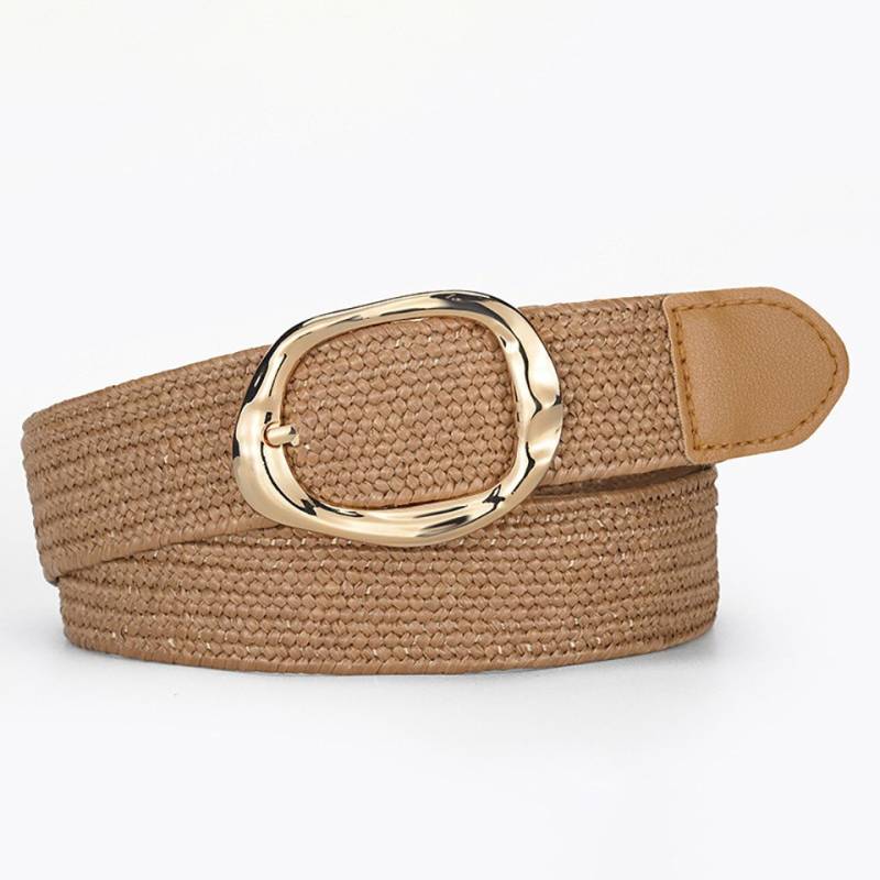 Coonoor Flechtgürtel Stroh Gewebte Elastische Taillengürtel für Damen Boho Frauen Geflochtener Rattan Breiter Gürtel Stretch Taillengürtel von Coonoor