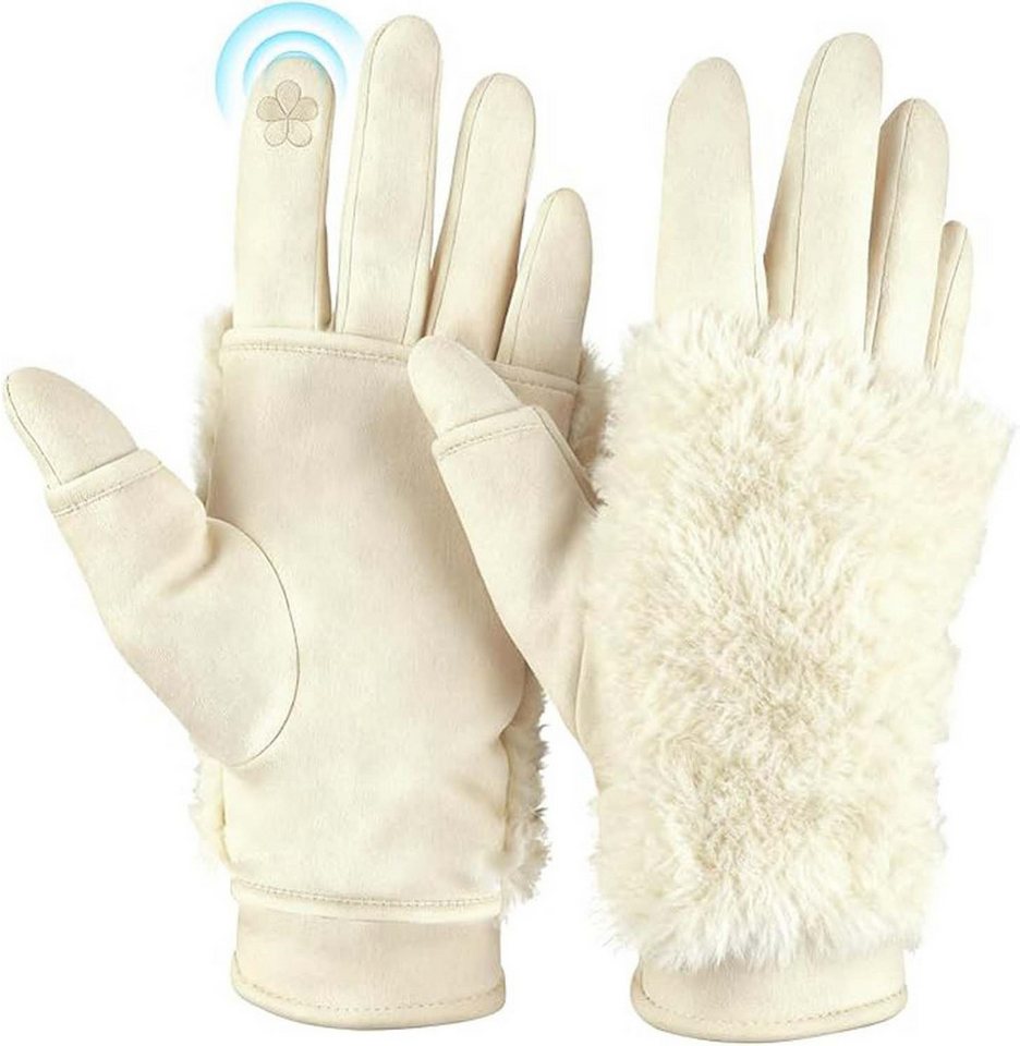 Coonoor Fleecehandschuhe andschuhe Damen Winter, Plüsch Winterhandschuhe Damen von Coonoor