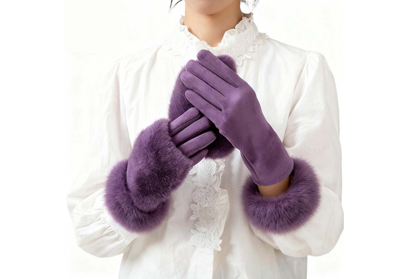 Coonoor Fleecehandschuhe andschuhe Damen Winter, Plüsch Winterhandschuhe Damen von Coonoor