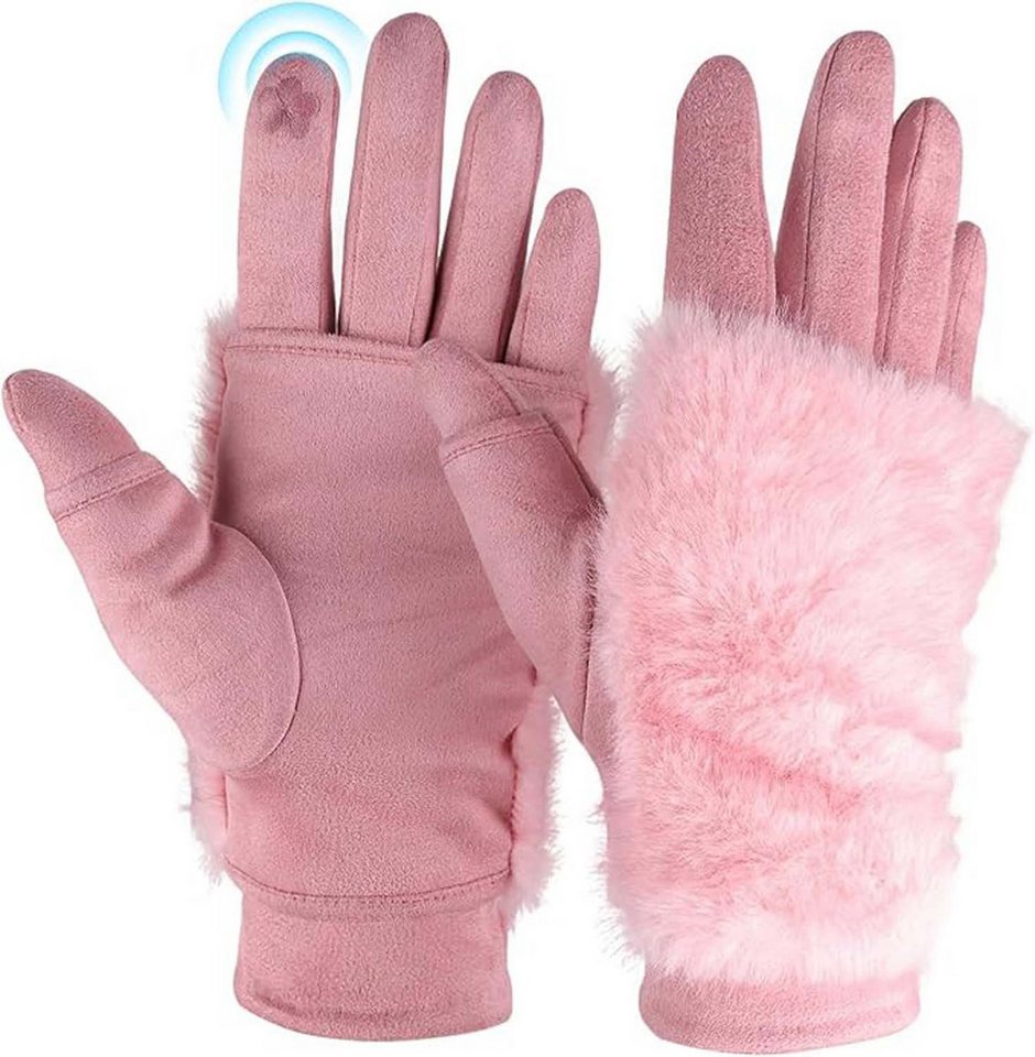 Coonoor Fleecehandschuhe andschuhe Damen Winter, Plüsch Winterhandschuhe Damen von Coonoor