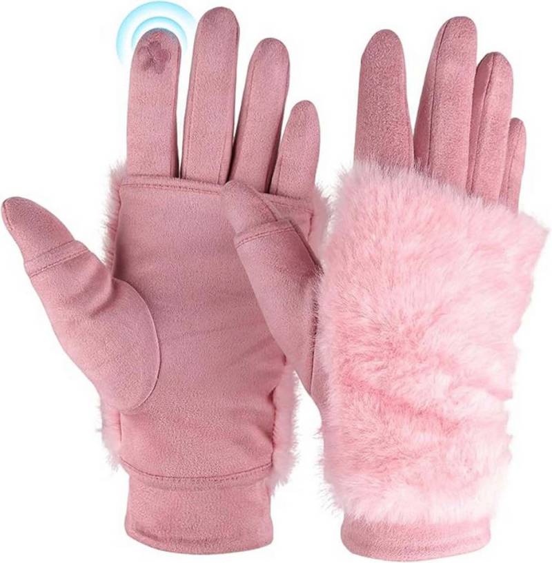 Coonoor Fleecehandschuhe andschuhe Damen Winter, Plüsch Winterhandschuhe Damen von Coonoor