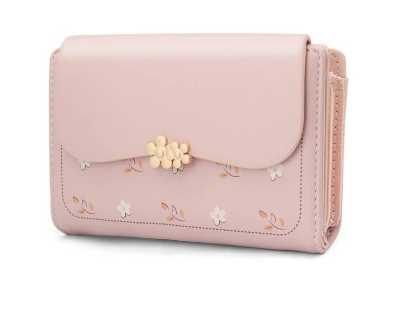 Coonoor Geldbörse Geldbeutel Damen aus Glattem und Weichem Synthetisches Leder Geldbörse, Kurzformat Portemonnaie Viele Fächer von Coonoor