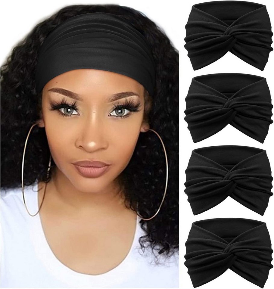 Coonoor Haargummi 4 Stück Stirnbänder Damen Boho Breite Haarband Weiche Stirnband Coonoor Haargummi 4 Stück Stirnbänder Damen Boho Breite Haarband Weiche Stirnband von Coonoor