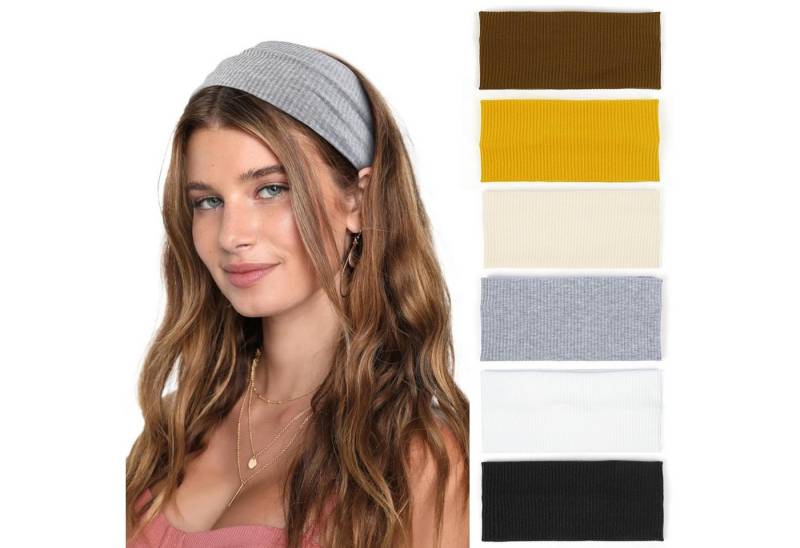 Coonoor Haargummi 6 Stück Stirnbänder Damen Boho Breite Haarband Yoga Stirnband Coonoor Haargummi 6 Stück Stirnbänder Damen Boho Breite Haarband Yoga Stirnband von Coonoor