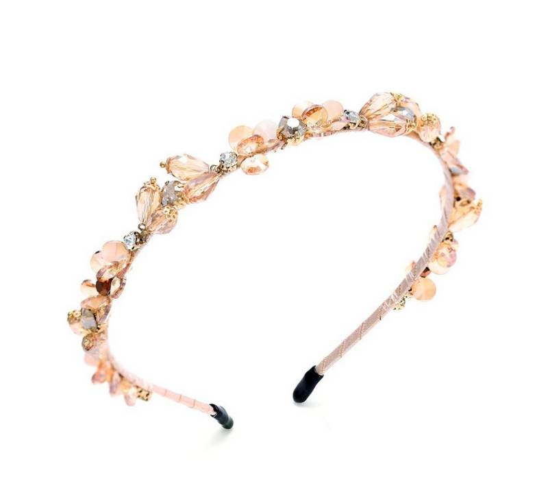 Coonoor Haargummi Vintage Strass Haarband Champagner Kristall Haarbänder von Coonoor