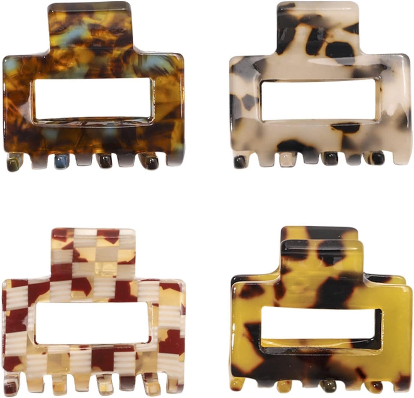 Coonoor Haarspange 4 Stück Acetat-Haarklammern, rutschfeste Klammern, 4-tlg. von Coonoor