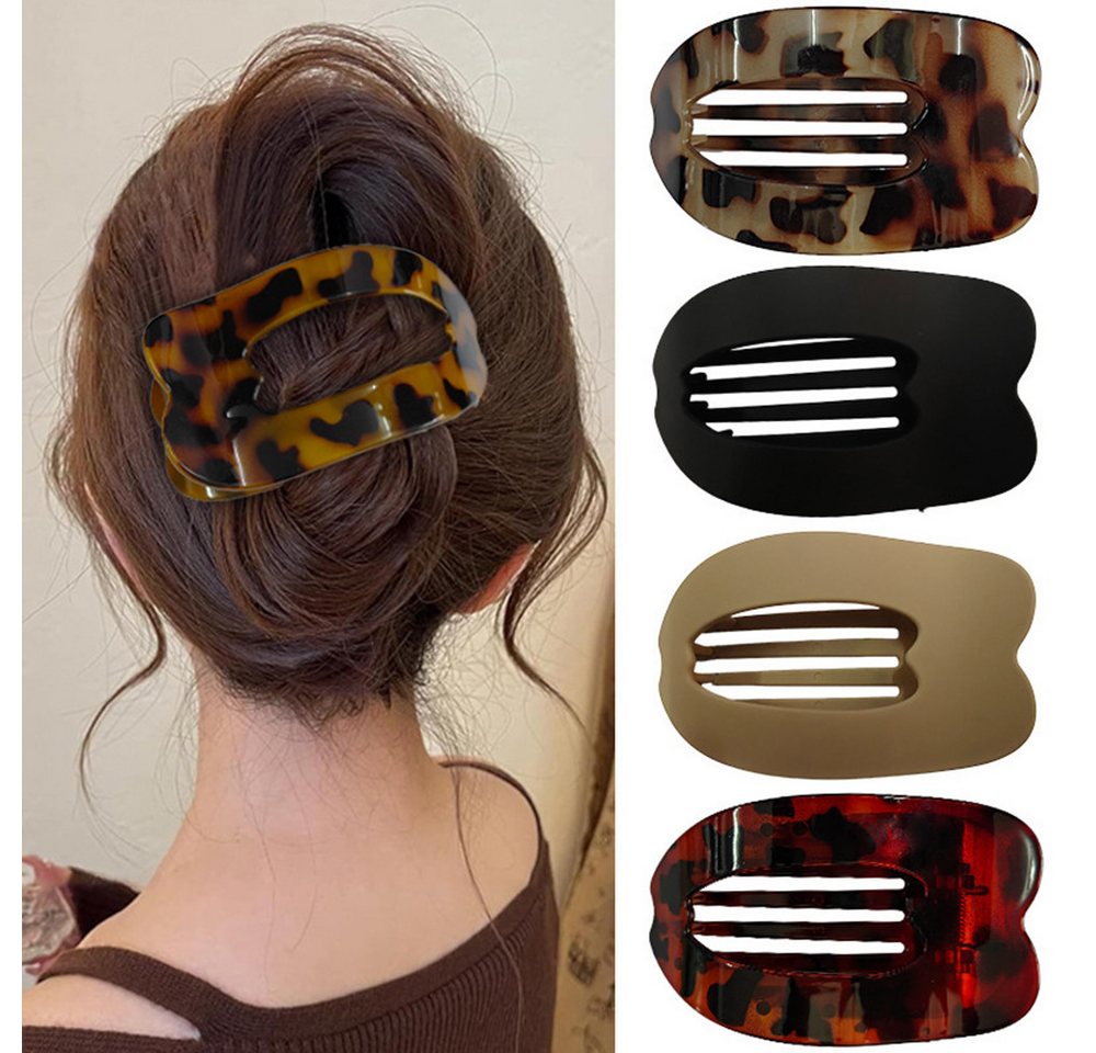 Coonoor Haarspange 4 Stück Flache Haarklammern,Matte Flat Claw Clip, für Dünnes Haar und Dickes Haar von Coonoor