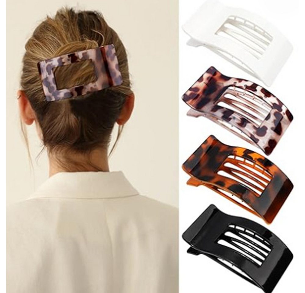 Coonoor Haarspange 4 Stück Flache Haarklammern,Matte Flat Claw Clip, für Dünnes Haar und Dickes Haar von Coonoor