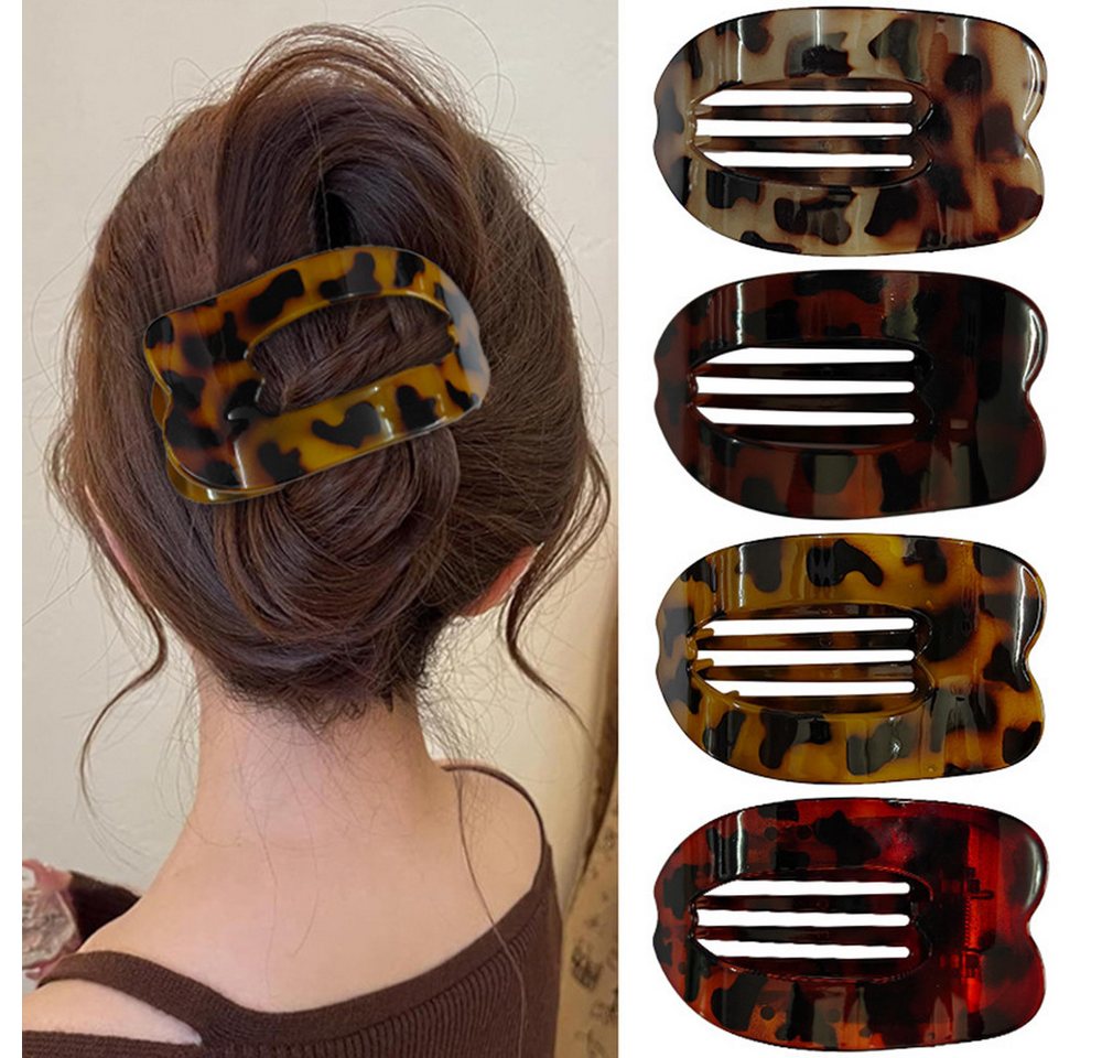 Coonoor Haarspange 4 Stück Flache Haarklammern,Matte Flat Claw Clip, für Dünnes Haar und Dickes Haar von Coonoor