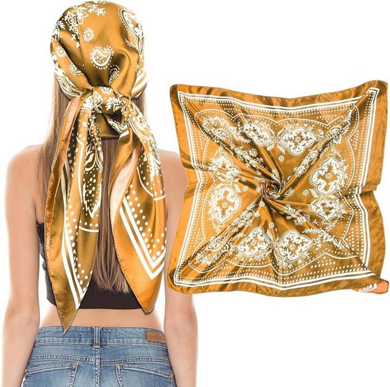 Coonoor Halstuch 90x90cm Kopftuch Bandanas Haartuch für Damen von Coonoor