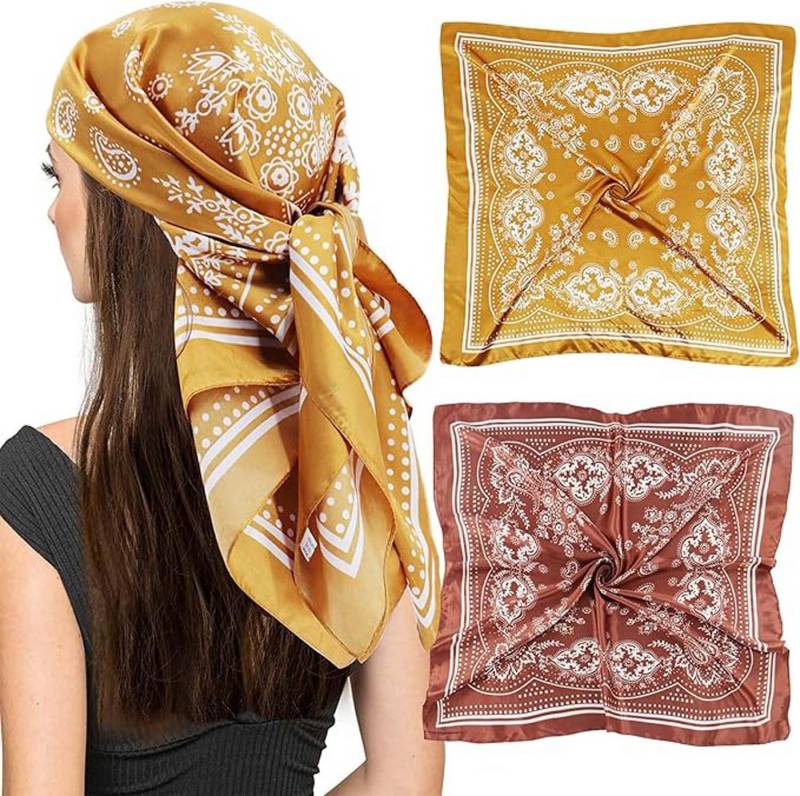Coonoor Halstuch 90x90cm Kopftuch Bandanas Haartuch für Damen von Coonoor