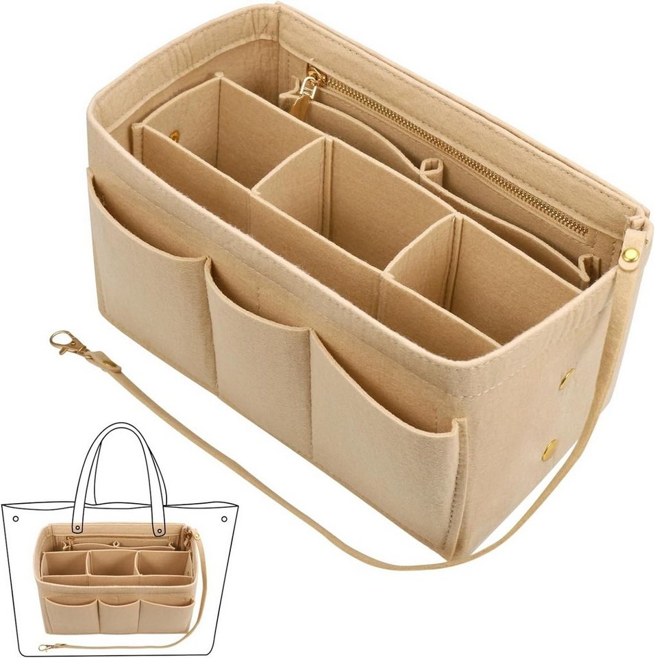 Coonoor Handtasche Handtaschen Organizer Taschenorganizer mit Fächer von Coonoor