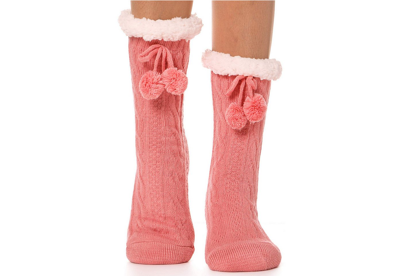 Coonoor Haussocken Kuschelige Damen Haussocken Winter mit Anti-Rutsch-Sohle (1-Paar) Dicke Flauschsocken – Warme Haussocken & Hüttensocken von Coonoor