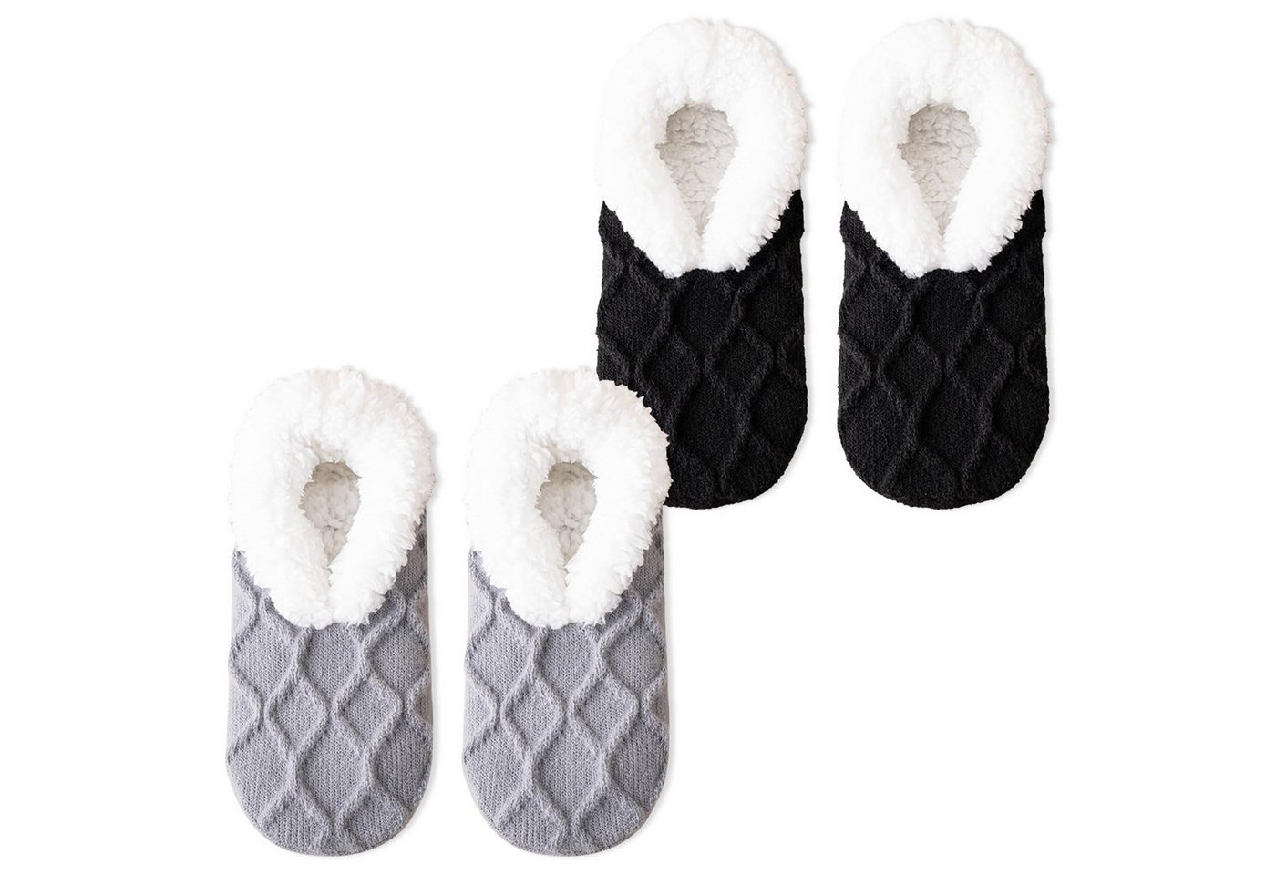 Coonoor Haussocken Kuschelsocken Herren & Damen Flauschig Hüttensocken rutschfest (2-Paar) Weiche Warme Winter Hüttensocken Haussocken von Coonoor