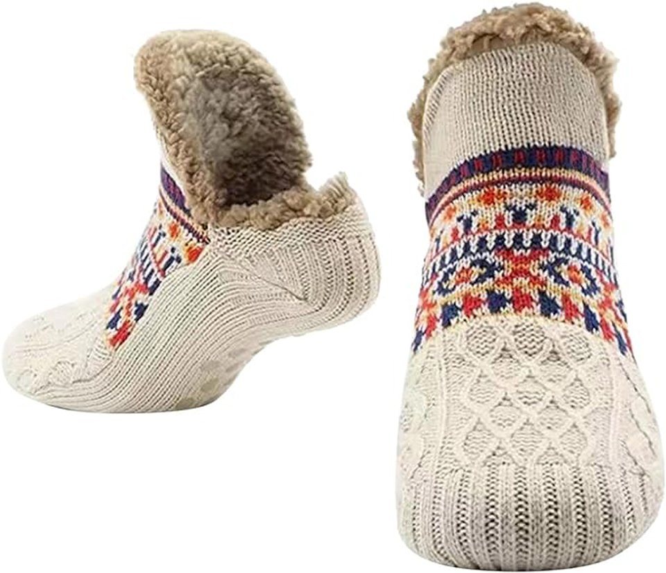 Coonoor Haussocken Rutschfeste Herren-Slipper-Socken Plüschhausschuhe (1-Paar, Ein Paar) weich und warm von Coonoor