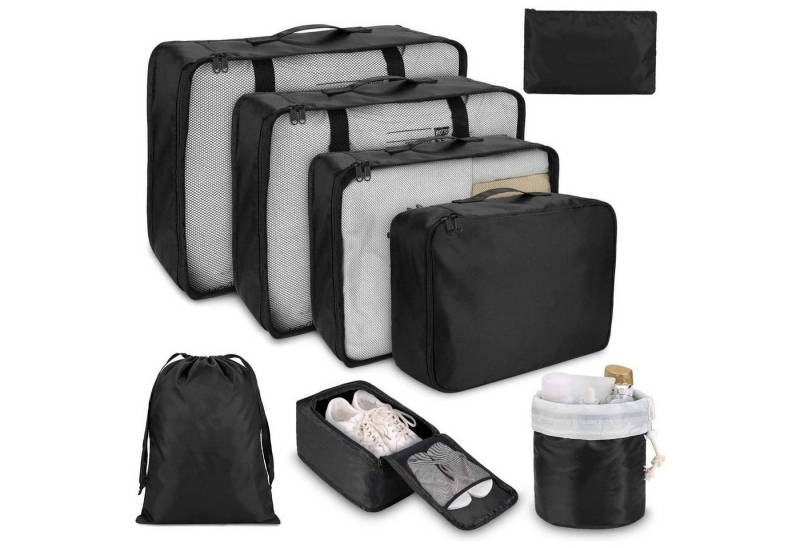 Coonoor Kofferorganizer Packing Cubes für Kleidung, Packwürfel für Rucksack Kleidertaschen (8-tlg), ‎Faltbar, platzsparend von Coonoor