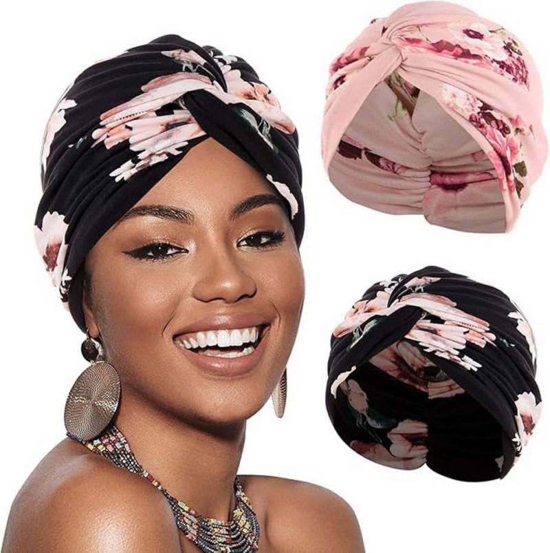 Coonoor Kopftuch 2 Stücke Frauen Chemo Hüte Turban Damen Beanie von Coonoor