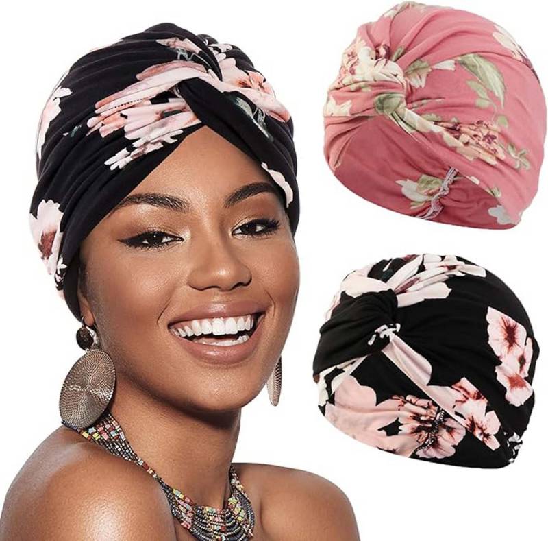 Coonoor Kopftuch 2 Stücke Frauen Chemo Hüte Turban Damen Beanie von Coonoor