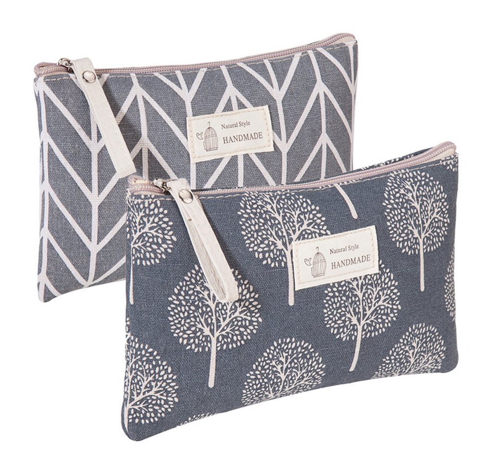 Coonoor Kosmetiktasche Kleine Reise-Kosmetiktaschen aus Segeltuch, Praktisch (2-tlg), Vielseitig, robust, stilvoll – ideal für Kosmetik & Reisen. von Coonoor